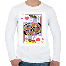 PRINTFASHION Király szív - Férfi hosszú ujjú póló - Fehér férfi póló