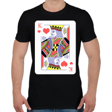 PRINTFASHION Király szív - Férfi póló - Fekete férfi póló