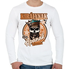 PRINTFASHION király vagyok - Férfi hosszú ujjú póló - Fehér