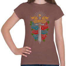 PRINTFASHION Királyi kard - Női póló - Mogyoróbarna női póló