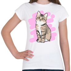 PRINTFASHION Kis cica  - Női póló - Fehér