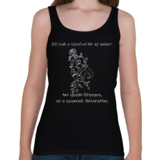 PRINTFASHION Kis herceg idézet (fehér) - Női atléta - Fekete