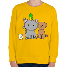 PRINTFASHION Kis kedvencek  - Gyerek pulóver - Sárga gyerek pulóver, kardigán