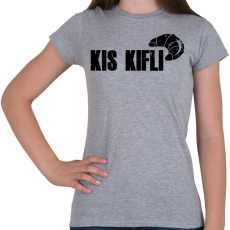 PRINTFASHION Kis Kifli - páros minta - Női póló - Sport szürke