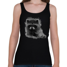 PRINTFASHION Kis mosómedve (fekete-fehér újság) - Női atléta - Fekete
