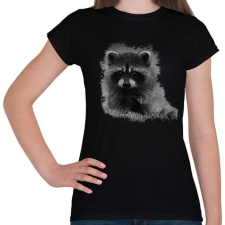 PRINTFASHION Kis mosómedve (fekete-fehér újság) - Női póló - Fekete női póló