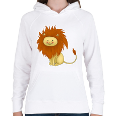 PRINTFASHION Kis oroszlán - Női kapucnis pulóver - Fehér