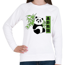 PRINTFASHION kis panda - Női pulóver - Fehér női pulóver, kardigán