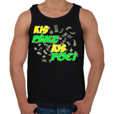 PRINTFASHION Kis Pénz Kis Foci - Férfi atléta - Fekete