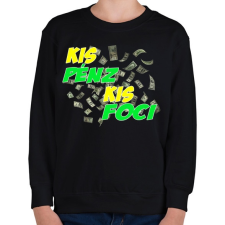 PRINTFASHION Kis Pénz Kis Foci - Gyerek pulóver - Fekete gyerek pulóver, kardigán