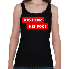 PRINTFASHION Kis pénz kis foci - Női atléta - Fekete