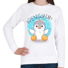 PRINTFASHION Kis pingvin - Női pulóver - Fehér női pulóver, kardigán