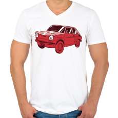 PRINTFASHION Kis polski - Férfi V-nyakú póló - Fehér