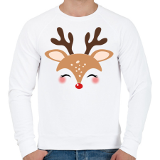 PRINTFASHION kis rénszarvas - Férfi pulóver - Fehér férfi pulóver, kardigán