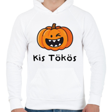 PRINTFASHION Kis tökös - Férfi kapucnis pulóver - Fehér férfi pulóver, kardigán