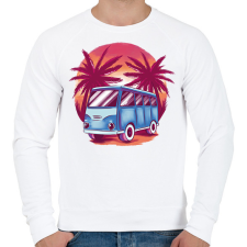 PRINTFASHION Kisbusz - Férfi pulóver - Fehér férfi pulóver, kardigán