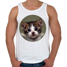 PRINTFASHION Kiscica - Férfi atléta - Fehér atléta, trikó