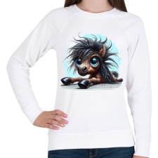 PRINTFASHION Kiscsikó - Női pulóver - Fehér női pulóver, kardigán