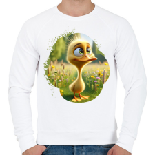 PRINTFASHION Kiskacsa - Férfi pulóver - Fehér férfi pulóver, kardigán