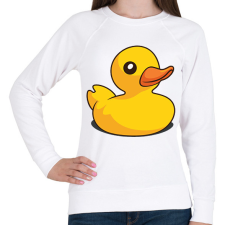 PRINTFASHION Kiskacsa - Női pulóver - Fehér női pulóver, kardigán