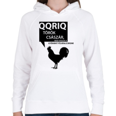 PRINTFASHION kiskakas-black - Női kapucnis pulóver - Fehér