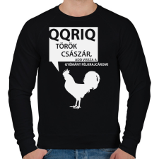 PRINTFASHION kiskakas-white - Férfi pulóver - Fekete férfi pulóver, kardigán