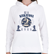 PRINTFASHION Kiskatona - Évszámmal - Női kapucnis pulóver - Fehér női pulóver, kardigán