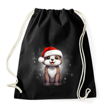 PRINTFASHION kiskutya a hóban - Sportzsák, Tornazsák - Fekete tornazsák