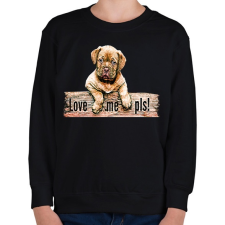 PRINTFASHION kiskutya - Gyerek pulóver - Fekete gyerek pulóver, kardigán