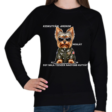 PRINTFASHION kiskutyám, amikor... - Női pulóver - Fekete női pulóver, kardigán