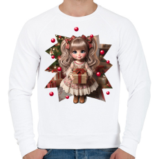 PRINTFASHION Kislány ajándékkal - Férfi pulóver - Fehér