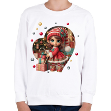 PRINTFASHION Kislány ajándékokkal - Gyerek pulóver - Fehér gyerek pulóver, kardigán