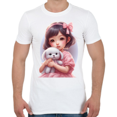 PRINTFASHION Kislány - Férfi póló - Fehér