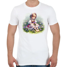 PRINTFASHION Kislány népviseletben - Férfi póló - Fehér férfi póló