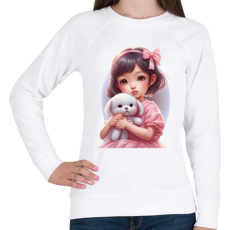 PRINTFASHION Kislány - Női pulóver - Fehér