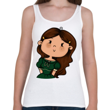 PRINTFASHION Kislány szép ruhában - Női atléta - Fehér női trikó