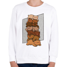 PRINTFASHION Kismackók - Gyerek pulóver - Fehér gyerek pulóver, kardigán