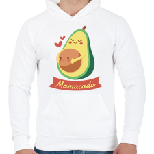 PRINTFASHION Kismama avokádó - Férfi kapucnis pulóver - Fehér férfi pulóver, kardigán