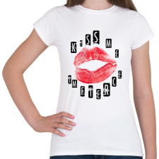 PRINTFASHION kiss me - Női póló - Fehér női póló