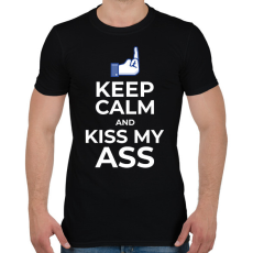 PRINTFASHION KISS MY ASS - Férfi póló - Fekete