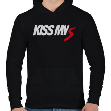 PRINTFASHION KISS MY S - Férfi kapucnis pulóver - Fekete