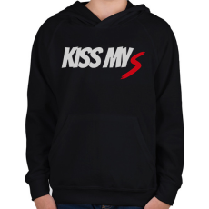 PRINTFASHION KISS MY S - Gyerek kapucnis pulóver - Fekete