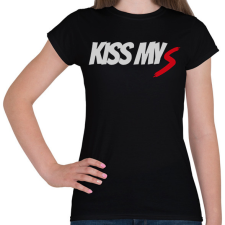 PRINTFASHION KISS MY S - Női póló - Fekete női póló