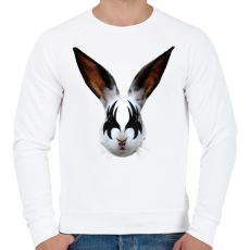 PRINTFASHION Kiss of a rabbit - Férfi pulóver - Fehér