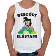 PRINTFASHION Kisvakond - Beszólt elástam! - Férfi atléta - Fehér