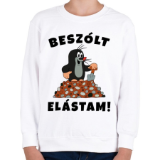 PRINTFASHION Kisvakond - Beszólt elástam! - Gyerek pulóver - Fehér gyerek pulóver, kardigán