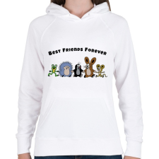 PRINTFASHION Kisvakond - BFF - Női kapucnis pulóver - Fehér női pulóver, kardigán