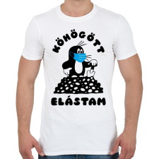 PRINTFASHION Kisvakond - Köhögött elástam! - Férfi póló - Fehér férfi póló