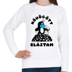 PRINTFASHION Kisvakond - Köhögött elástam! - Női pulóver - Fehér