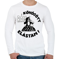 PRINTFASHION Kisvakond - rám köhögött elástam - Férfi hosszú ujjú póló - Fehér férfi póló